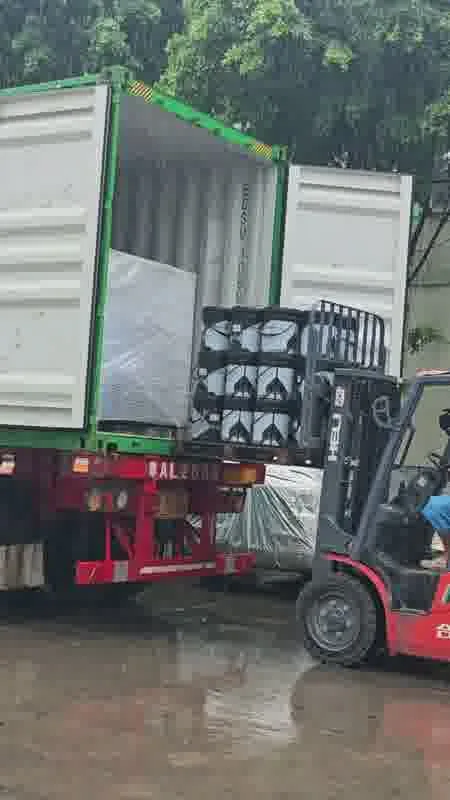 Forklift working in the plant yard during dispatch