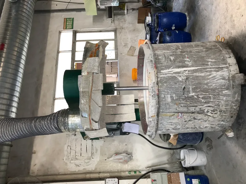 Disperser with ventilation hood — dust and solvent control